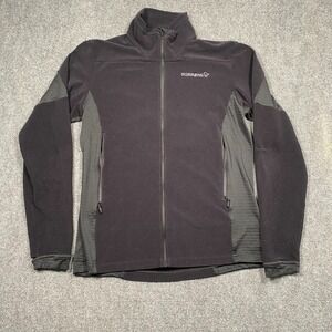Norrona Falketind Warm1 Jacket Mens Medium Black Full Zip Fleece Thumbholes